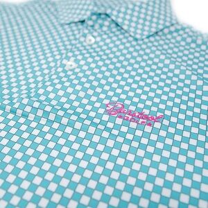 Rhoback x Barstool Golf Polo Shirt - Arizona Checkered Print SIZE XL